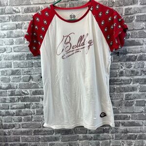 Georgia Bulldogs 
Red and White‎ Bulldog Graphic T-Shirt